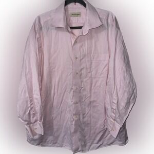 *Tommy Bahama Long Sleeve Button-Up Dress Shirt Cotton Pink Sz. 17-1/2 32-33-B